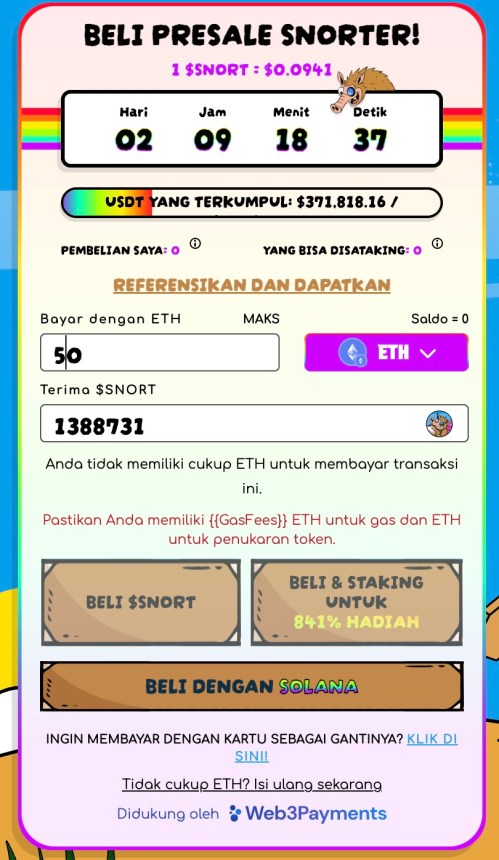 Prediksi harga Snorter - $SNORT
