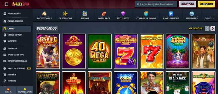 Explora tragaperras online con dinero real y buen RTP en Allyspin