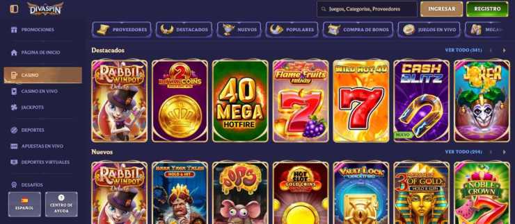 Jugar a tragaperras online con dinero de verdad es fácil en un casino como Divaspin