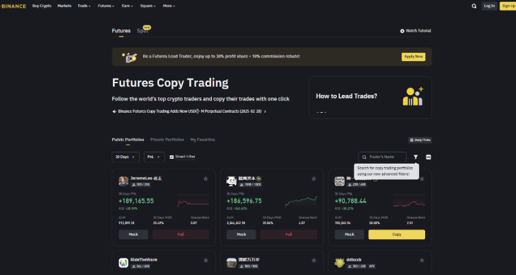 Copy trading
