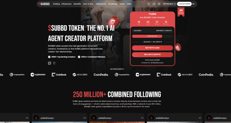 6. SUBBD – pirmoji pasaulyje decentralizuota AI kūrėjų prenumeratos platforma