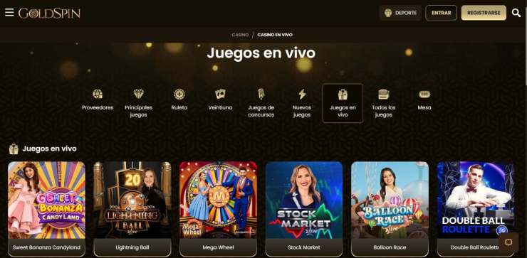 Goldspin está entre los casinos en directo más recomendados de España
