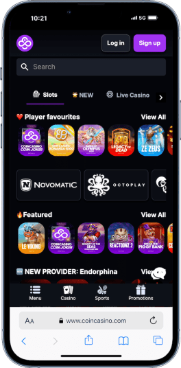 second on our list for the best crypto casinos in india is CoinCasino