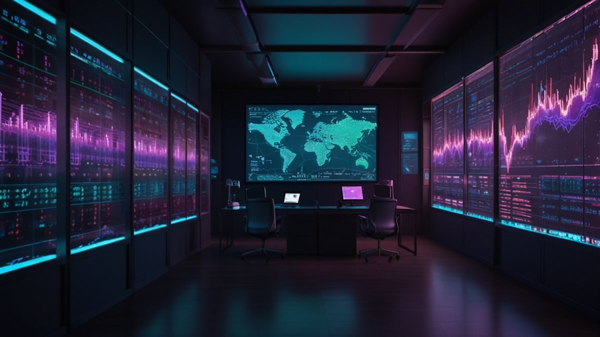 国際的な仮想通貨取引所の内部)