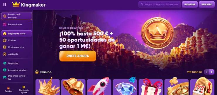 Kingmaker destaca entre las casas de apuestas más novedosas
