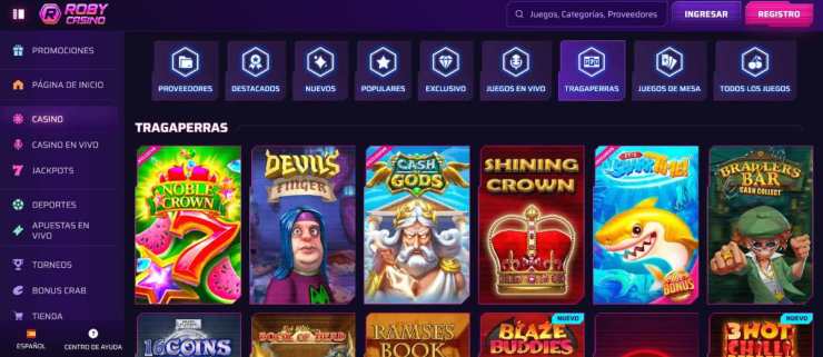 Roby Casino cuenta con miles de tragamonedas con dinero real para jugar