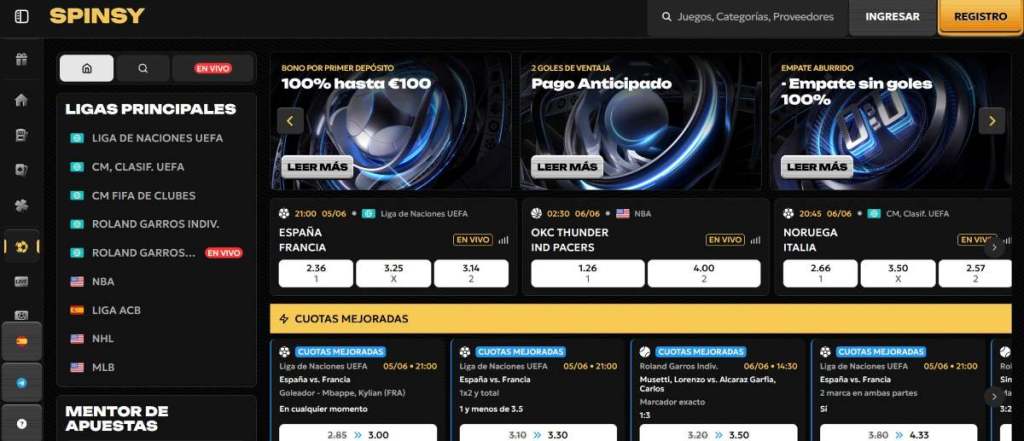 Spinsy es la casa de apuestas seguras más recomendadas de nuestro análisis