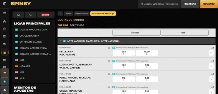 Spinsy es la mejor casa de apuestas de boxeo actualmente en España