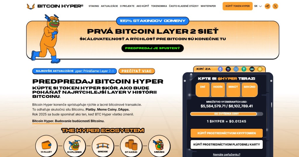Výbušný dopyt v predpredaji Bitcoin Hyper