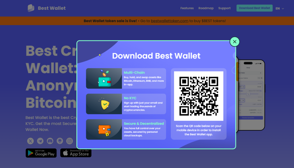 Korak 1: Instalacija Best Wallet aplikacije