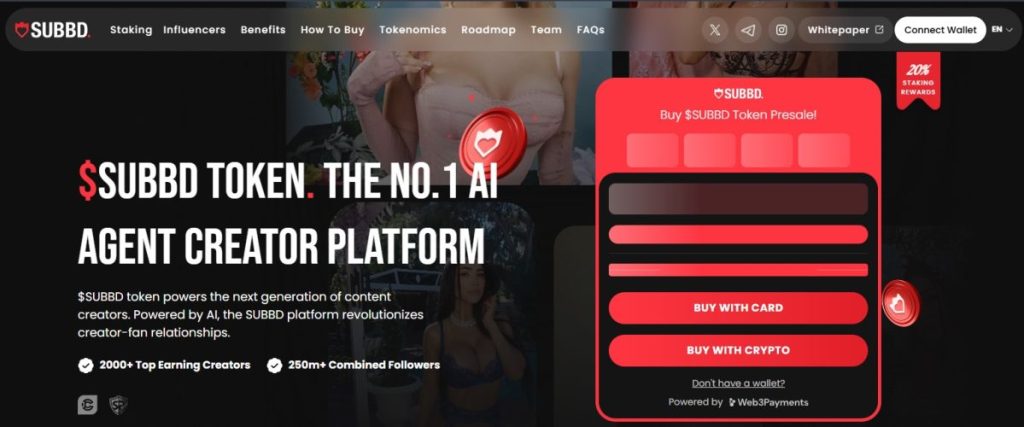 SUBBD Token ($SUBBD) – Vodeći novi altcoin koji revolucionira industriju online kreatora