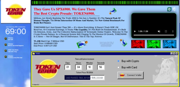 Token6900 - jauns mēme tokens ar mērķi pārspēt S&P 500 tirgus virsotni