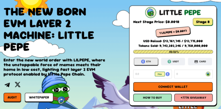 Little Pepe presale page.