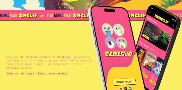 MemeClip presale website.