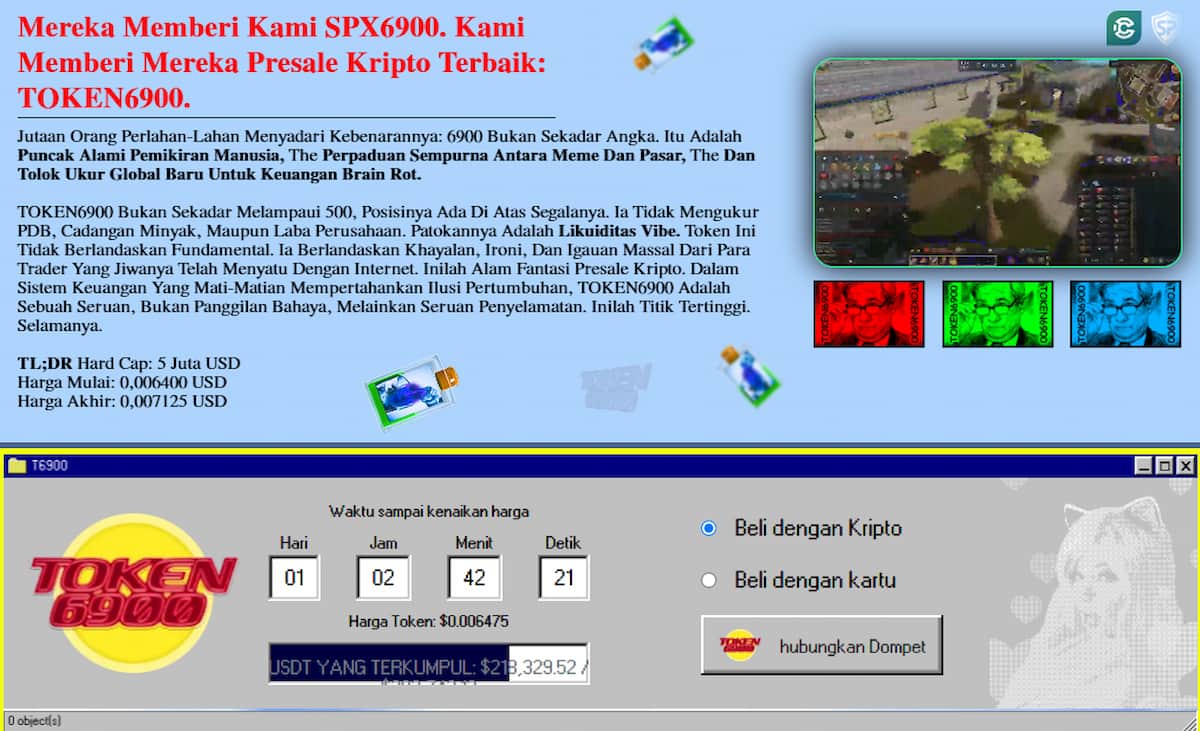 TOKEN6900 – Meme Coin penuh Absurditas dengan Pondasi Serius dan Daya Tarik Komunitas yang Kuat