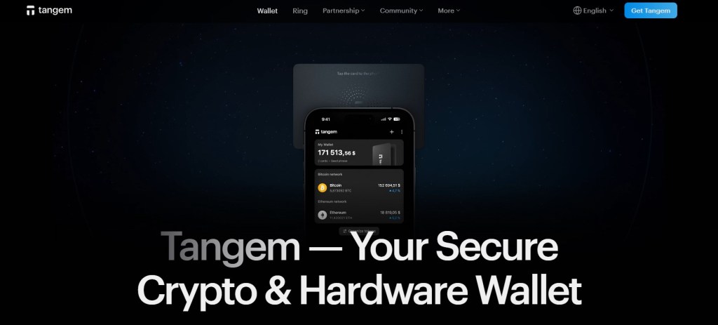 3. Tangem Wallet – Snadné použití díky NFC