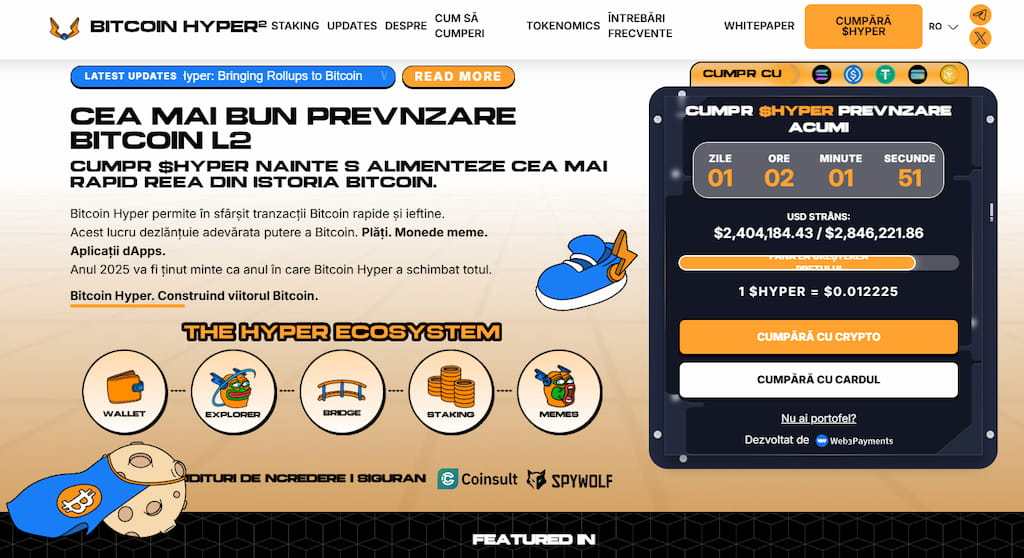 Bitcoin Hyper: Memecoin cu forță