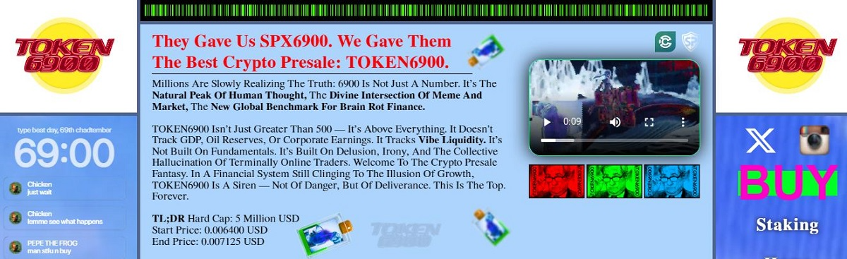 TOKEN6900 meme coin