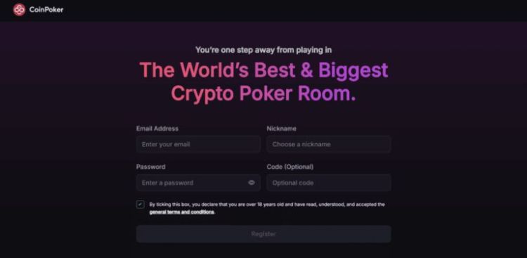 rejestracja coinpoker
