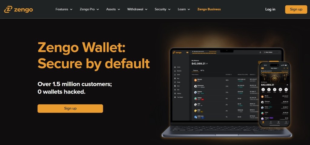 2. Zengo – Intuicyjny DeFi wallet z obsługą NFT i dApps