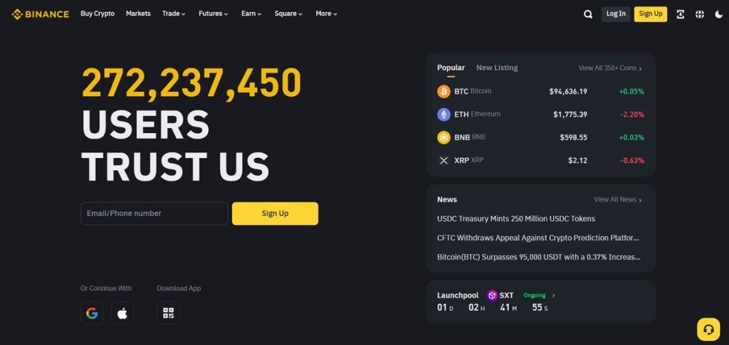 4. Binance Wallet – DeFi wallet z dostępem do wielu sieci i mostów blockchain