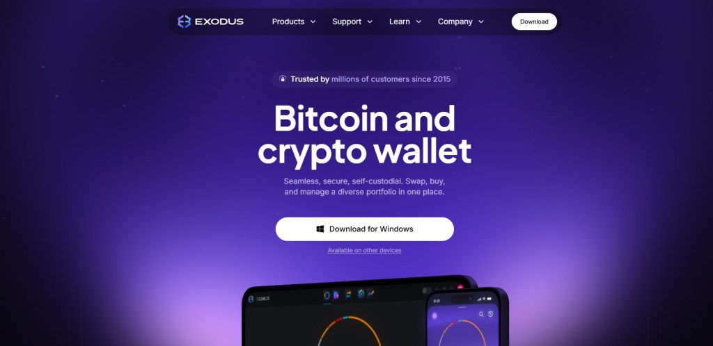 3. Exodus Wallet – Intuicyjny i wielofunkcyjny