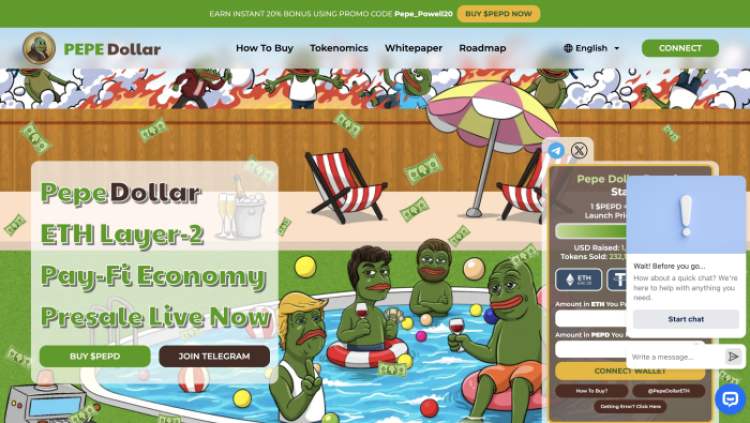 Pepe Dollar Website
