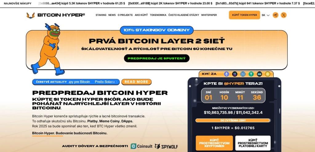 1. Bitcoin Hyper (HYPER): na prahu veľkého prielomu