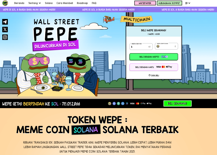 WEPE - Cara beli Wall Street Pepe