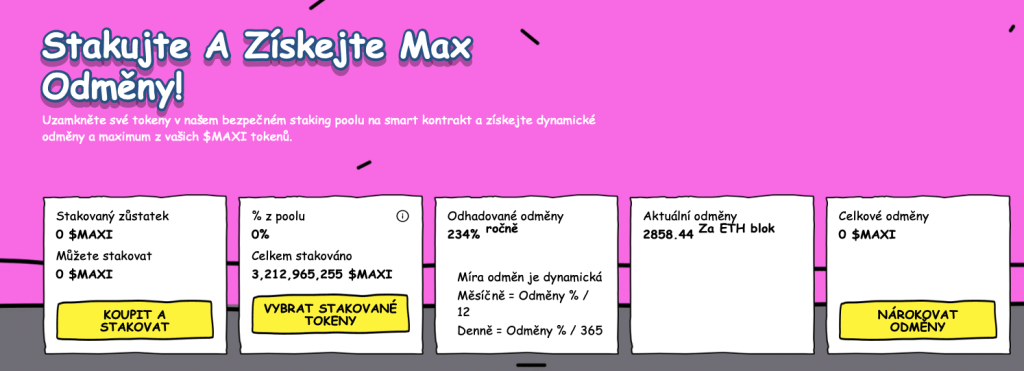 staking tokenu $MAXI