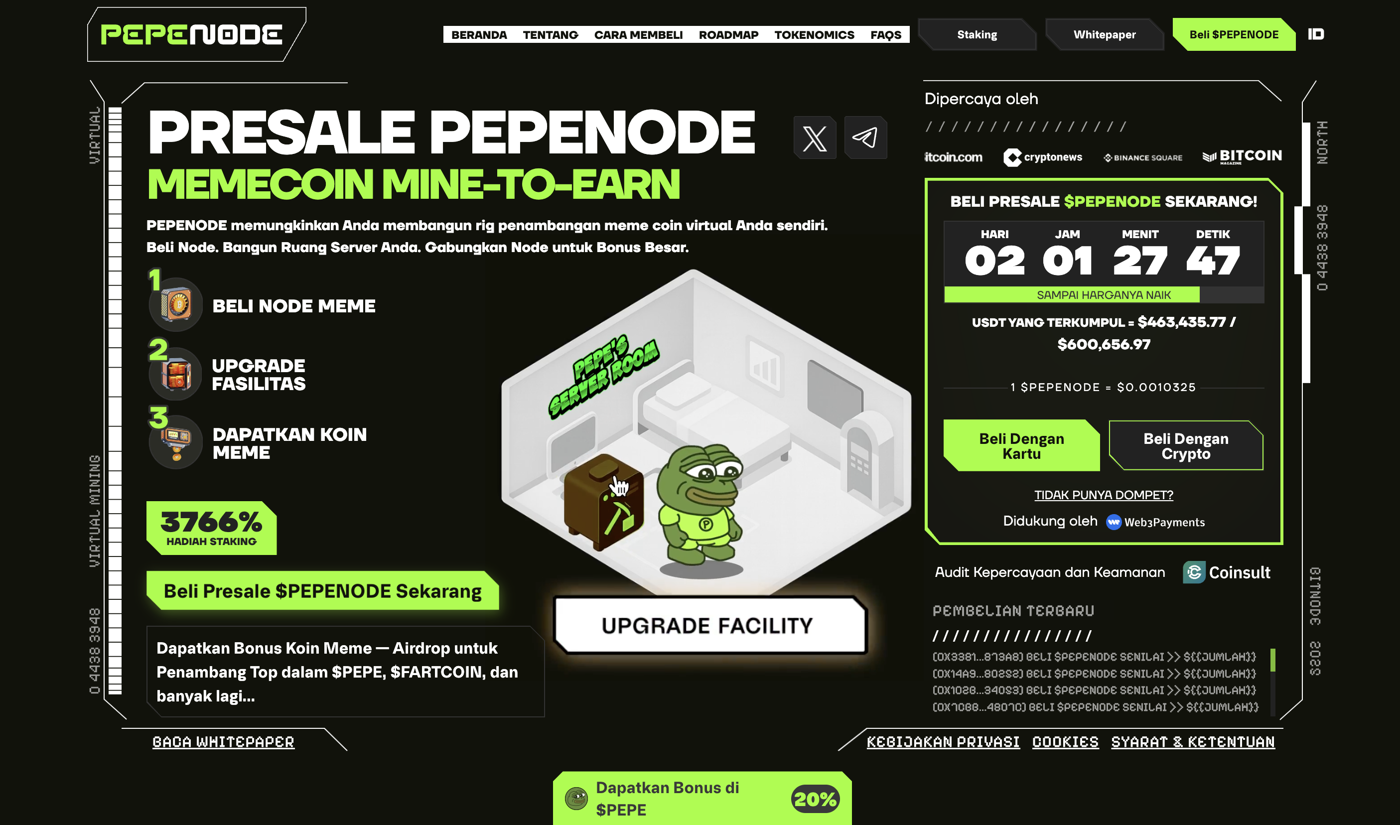 Koin Micin - PEPENODE