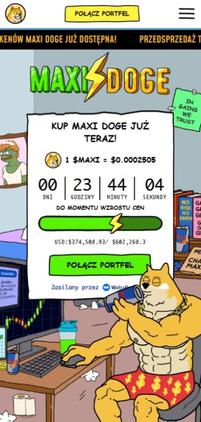 Token Maxi Doge jak kupić $MAXI kryptowaluta