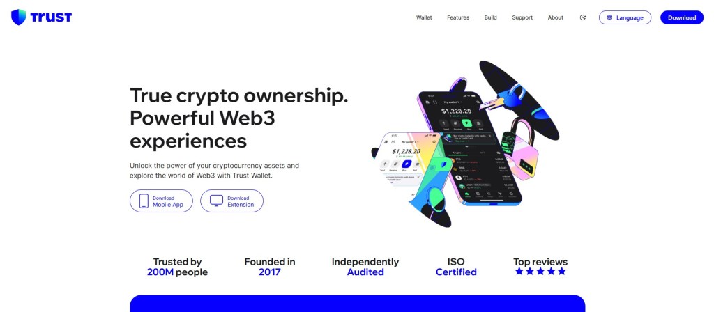 5. Trust Wallet – Mobilny dostęp do całego świata krypto