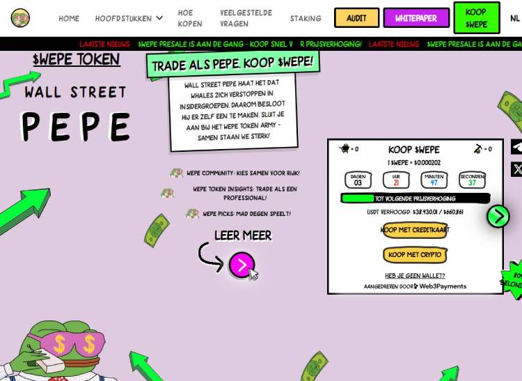 meme coins Wall Street Pepe