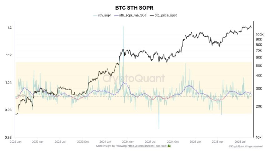 Bitcoin STH SOPR | Source: Darkfost