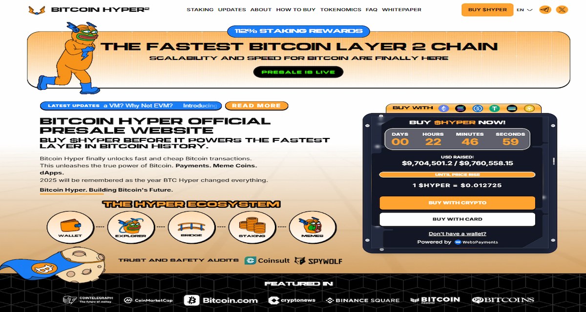 Bitcoin Hyper ($HYPER) – L2 rješenje za Bitcoin
