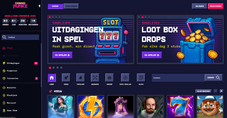 casinopunkz Telegram casino Nederland