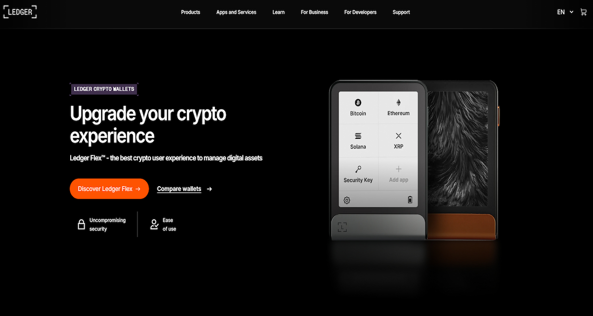 Ledger – Najlepšia hardvérová ethereum peňaženka pre začiatočníkov