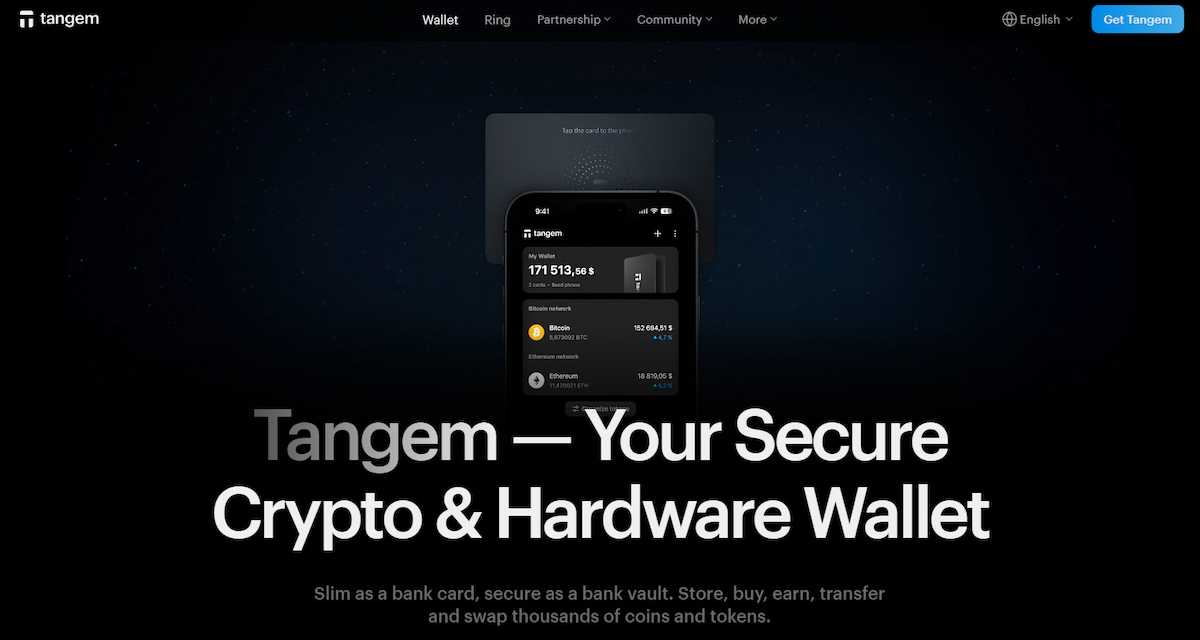 Tangem Wallet – Najpraktickejšia hardvérová ethereum peňaženka na cesty