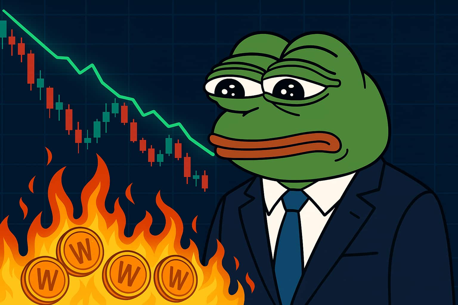Arderile masive de tokenuri continuă la Wall Street Pepe – deja au dispărut 3,6 miliarde WEPE și numărul este în creștere