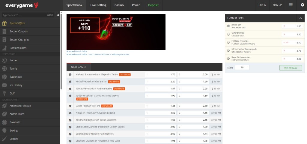 Everygame – Longstanding MLB Betting Reputation