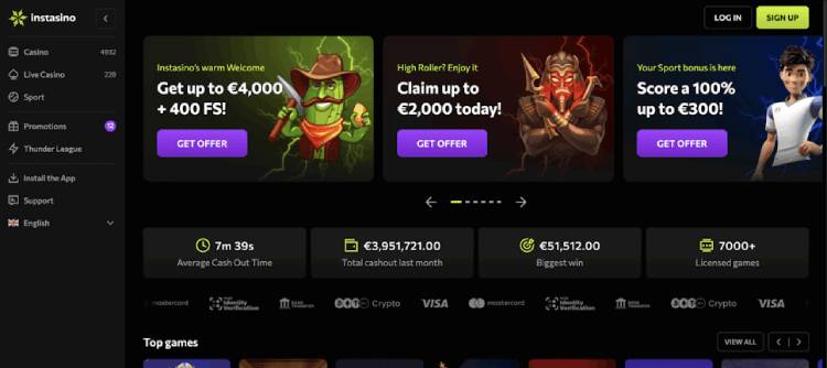 instasino beste bookmaker zonder cruks