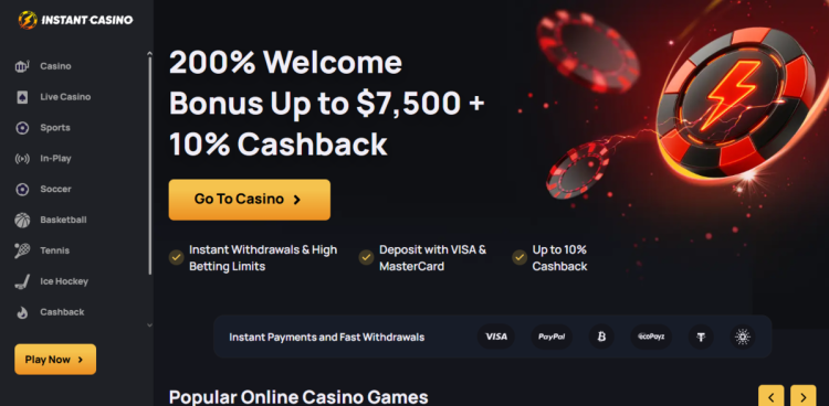 Instant Casino - demonstraciniai žaidimai ir žaidimas su mažesne rizika