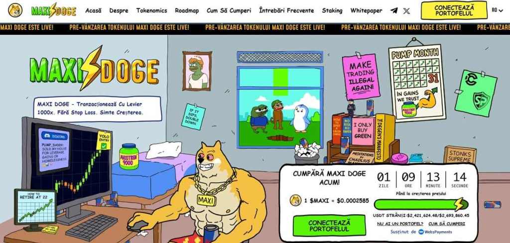 Maxi Doge moneda meme care ar putea deveni următorul fenomen cripto