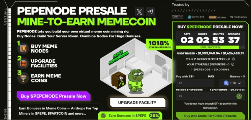 Pepenode, meme coin voor het aanstaande altseason