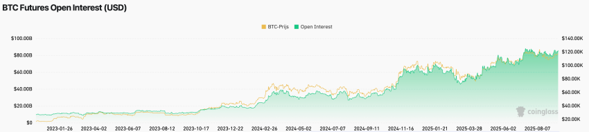Open Interest Bitcoin - bron: Coinglass
