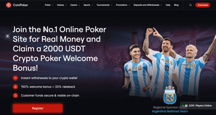 скриншот с сайта CoinPoker