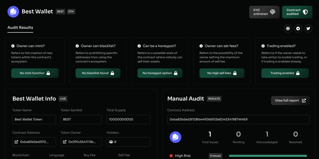 Bezpečnostní audit smart kontraktů