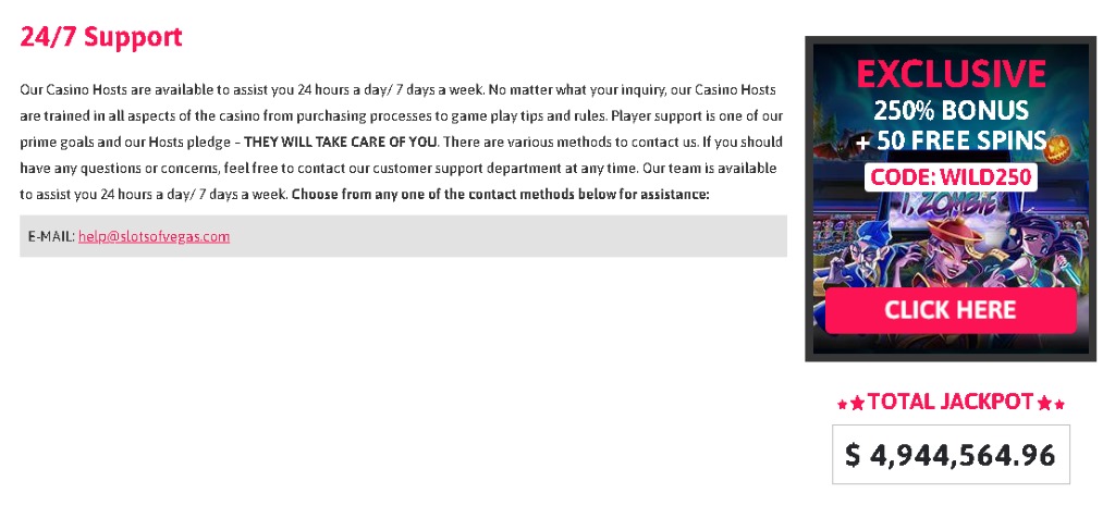 Test customer support