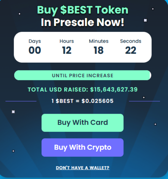 Best Wallet Token presale.